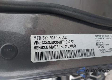 2022 Jeep Compass Limited 4X4 из США, поврежденный, VIN 3C4NJDCB4NT191262